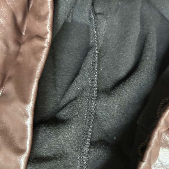 Eloquii Faux Leather Pants Womens Size 24 New With Tag Brown Plus Size Joggers - Picture 5 of 5